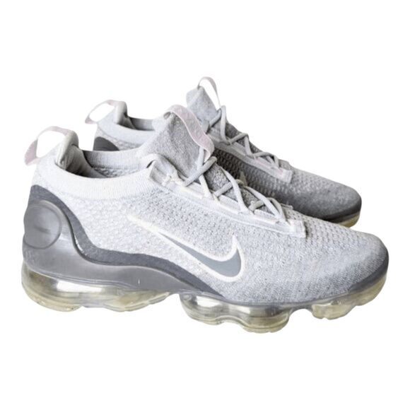 NIKE Air VaporMax 2021 Flyknit 'Pure Platinum Pink Foam' Running Shoes Size 6.5Y - Picture 2 of 9
